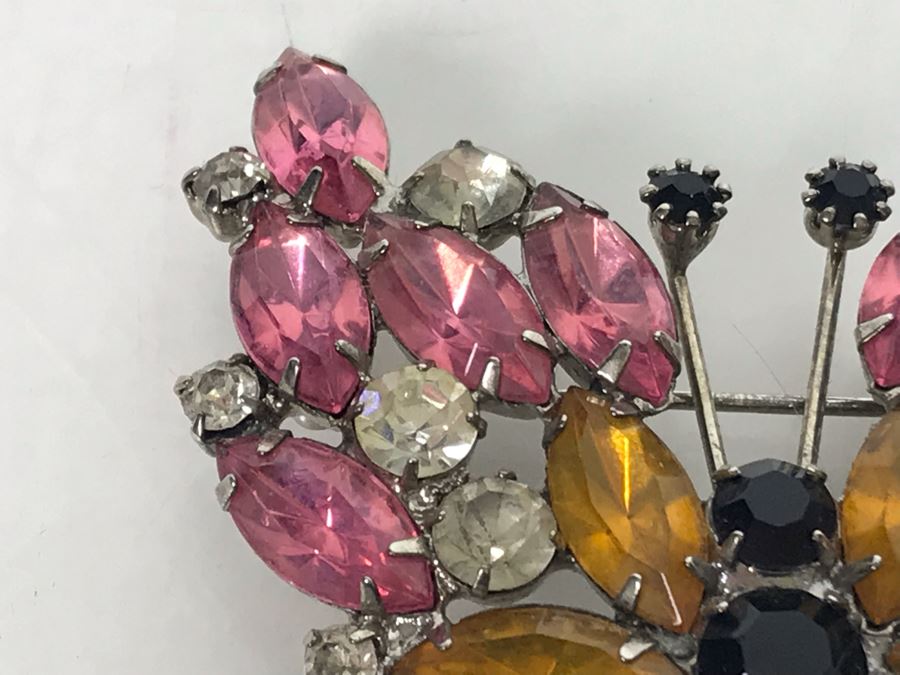 Vintage Rhinestone Butterfly Brooch Pin [Photo 7]