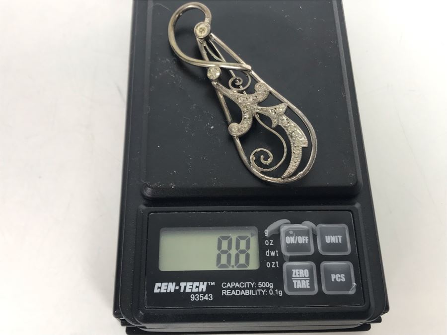 Vintage Sterling Silver Brooch Pin 8.8g [Photo 9]