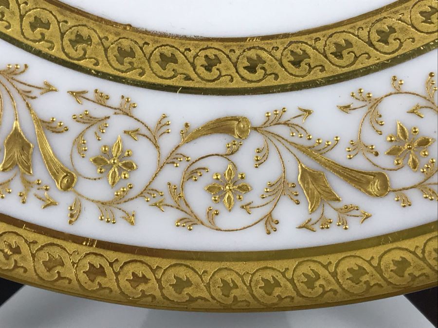 Set Of (4) Limoges France Gold Decorated Plates Wm. Guerin & Co For Wright Kay & Co 8.5R [Photo 6]