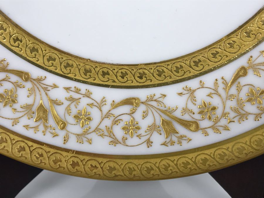 Set Of (4) Limoges France Gold Decorated Plates Wm. Guerin & Co For Wright Kay & Co 8.5R [Photo 5]