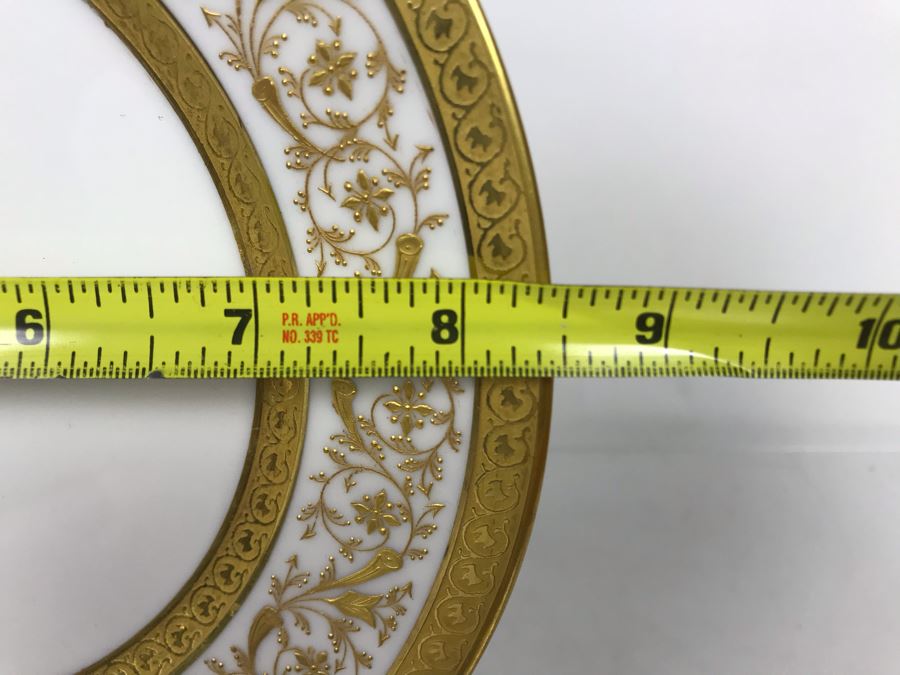 Set Of (4) Limoges France Gold Decorated Plates Wm. Guerin & Co For Wright Kay & Co 8.5R [Photo 9]