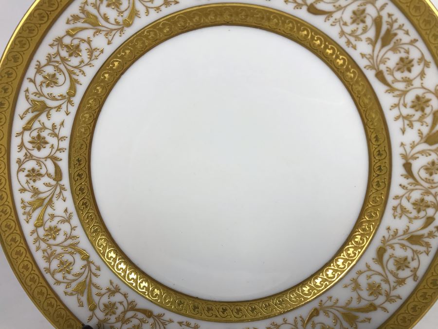 Set Of (4) Limoges France Gold Decorated Plates Wm. Guerin & Co For Wright Kay & Co 8.5R [Photo 4]