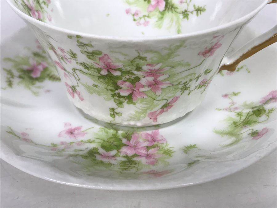 Limoges France Haviland & Co (2) Cups And Saucers The Montebello Plus Creamer [Photo 16]