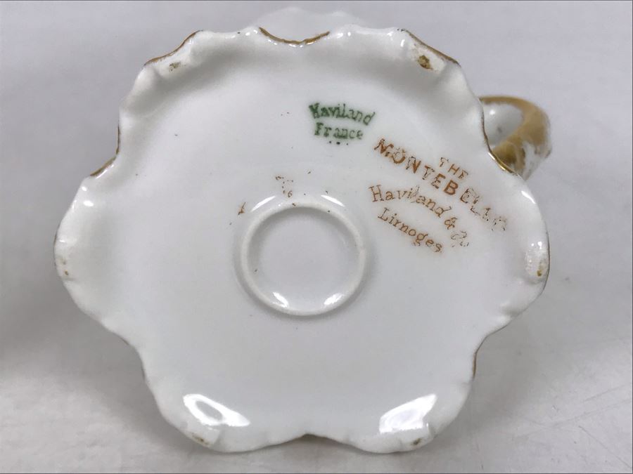 Limoges France Haviland & Co (2) Cups And Saucers The Montebello Plus Creamer [Photo 9]