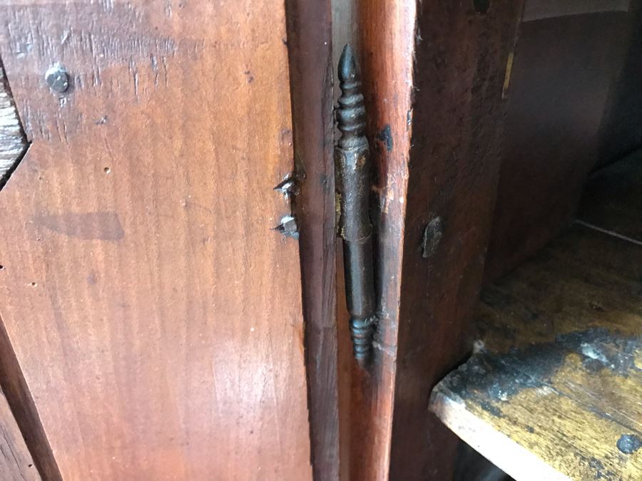 Antique French Handmade 2-Drawer Wooden Cabinet 51W X 21D X 39H [Photo 17]