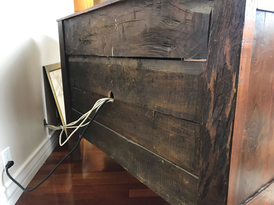 Antique French Handmade 2-Drawer Wooden Cabinet 51W X 21D X 39H [Photo 19]