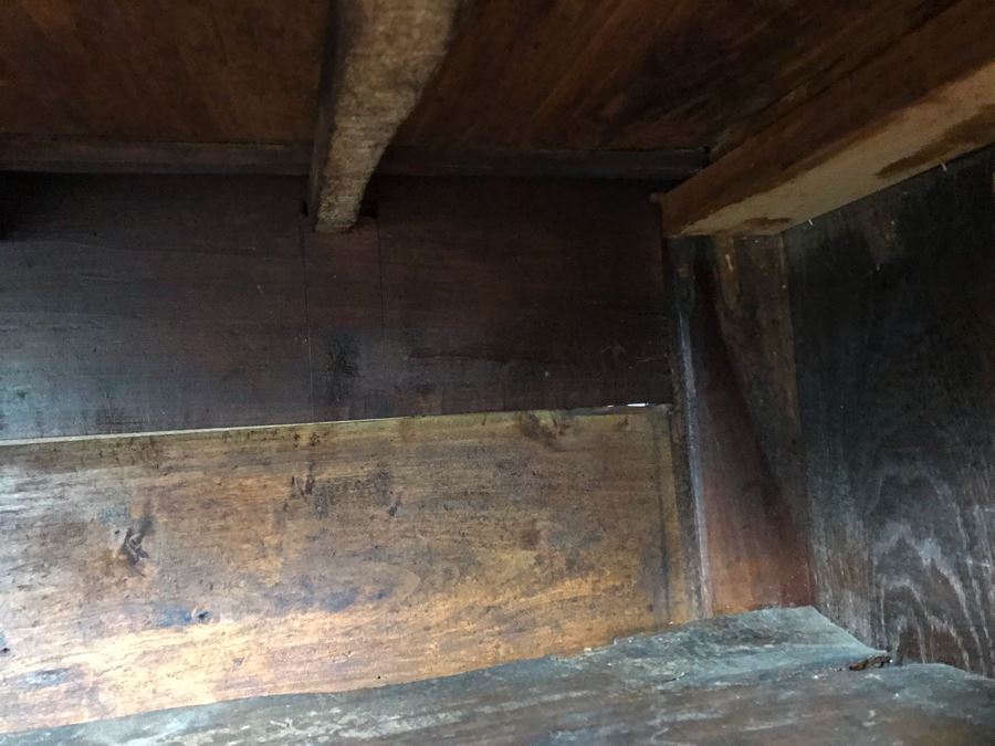 Antique French Handmade 2-Drawer Wooden Cabinet 51W X 21D X 39H [Photo 16]