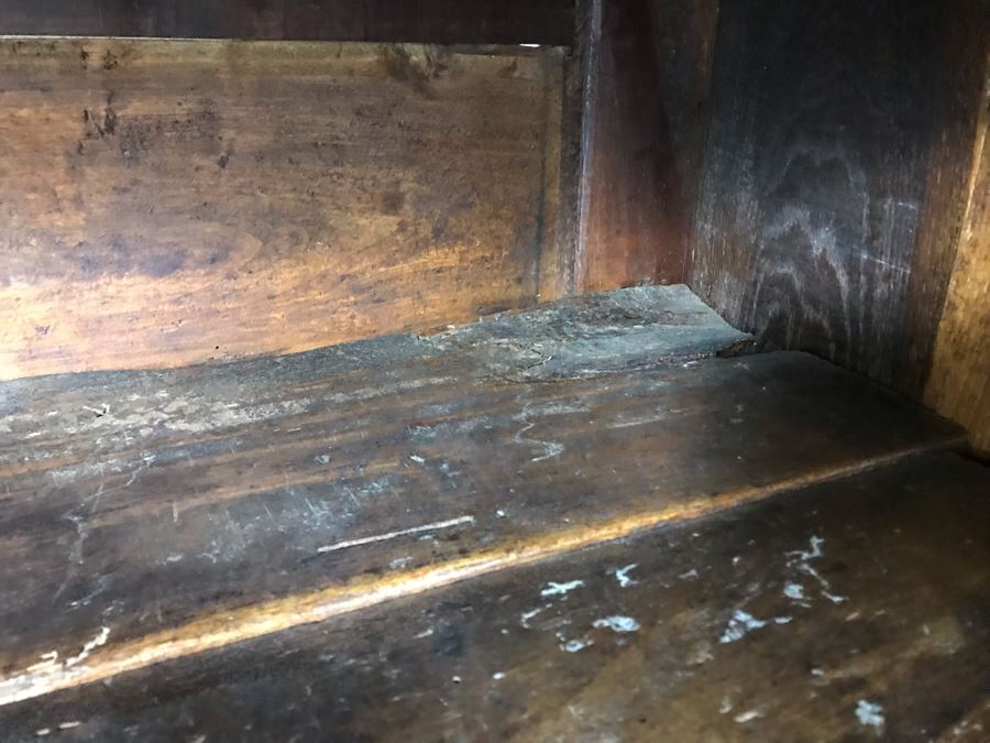 Antique French Handmade 2-Drawer Wooden Cabinet 51W X 21D X 39H [Photo 15]