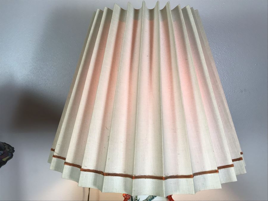 Vintage Chinese Hand Painted Porcelain Table Lamp 33H [Photo 21]