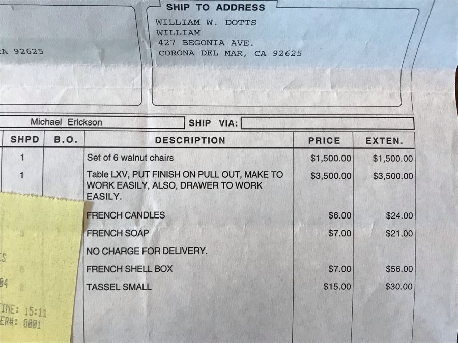 Antique 1850 French 2 Plank Cherry Board Dining Table With Drawer On One End And Chopping Surface On Other Plus 6 Walnut Dining Chairs Purchased $5,000 From Lyman Drake Antiques 77L X 33.5W X 30H - Chopping Board Extends About 40' [Photo 23]