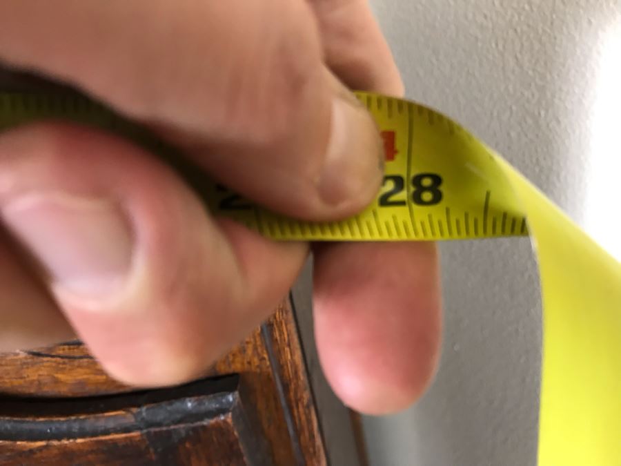 Antique French Hand Carved Wooden Curio Display Cabinet With Overhead Lighting 28W X 61H [Photo 23]