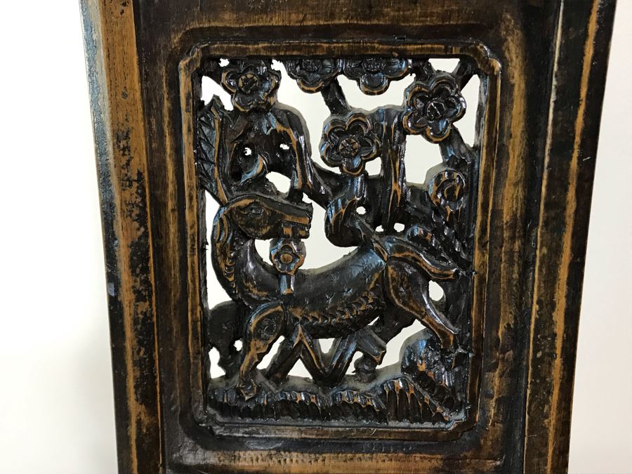 Antique 1870 Chinese Elm Wood Armchair (One Chair) [Photo 7]