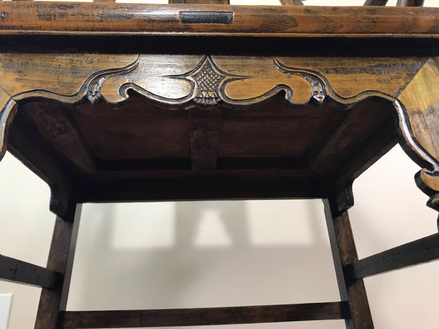 Antique 1870 Chinese Elm Wood Armchair (One Chair) [Photo 20]