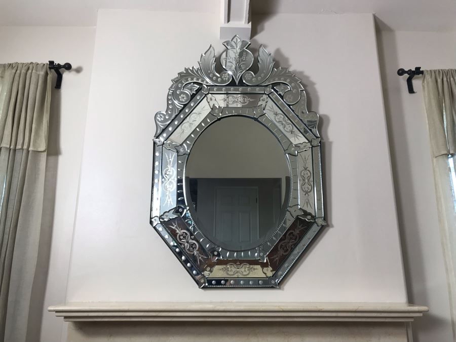 Stunning Large Venetian Wall Mirror 32W X 48H [Photo 1]
