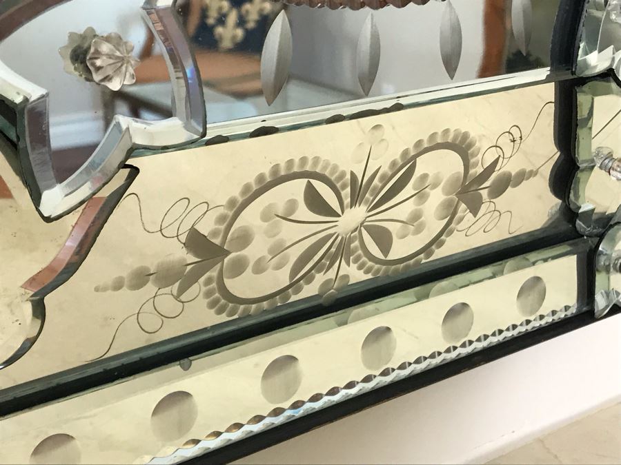 Stunning Large Venetian Wall Mirror 32W X 48H [Photo 9]