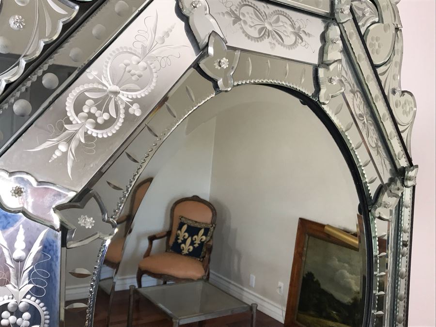 Stunning Large Venetian Wall Mirror 32W X 48H [Photo 7]