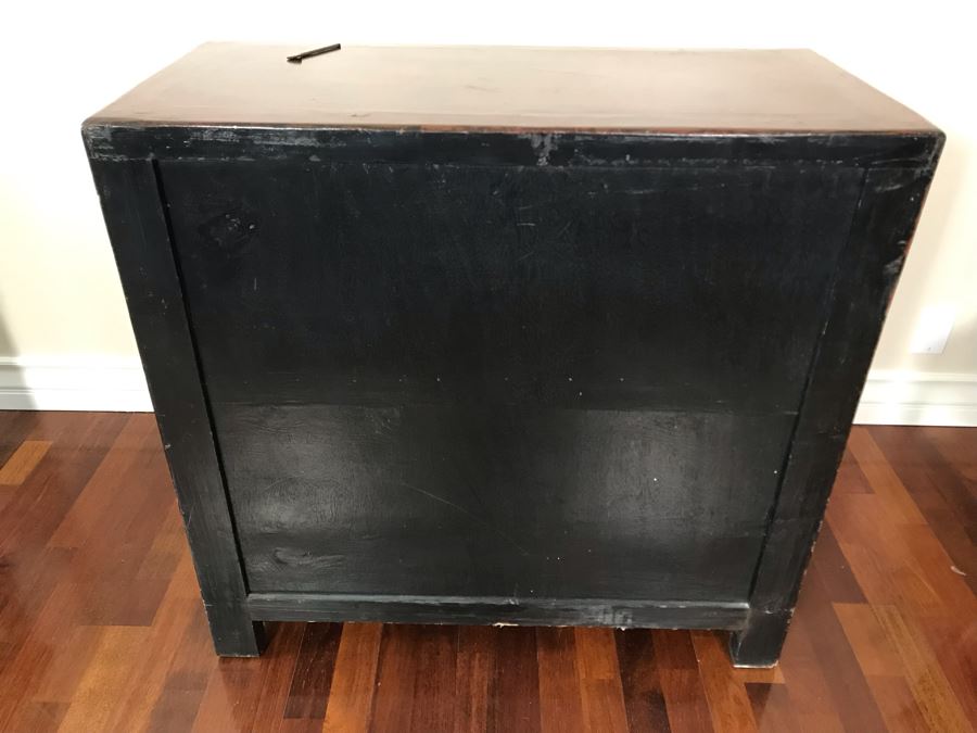 Antique Chinese Cabinet With Lower Drawer 35.5W X 17D X 34H [Photo 16]