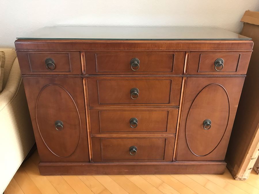 Vintage Irwin Pendleton Buffet Server With Silverware Drawers 48W X 18D X 36H [Photo 2]