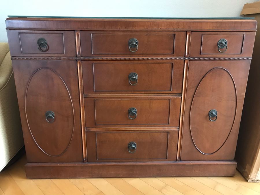 Vintage Irwin Pendleton Buffet Server With Silverware Drawers 48W X 18D X 36H [Photo 3]