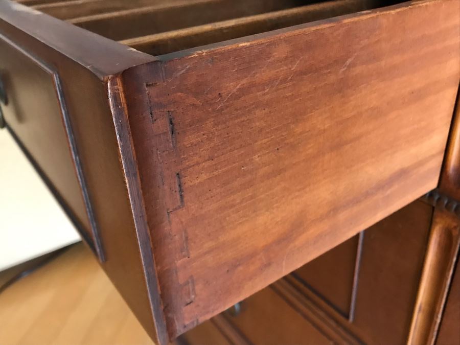 Vintage Irwin Pendleton Buffet Server With Silverware Drawers 48W X 18D X 36H [Photo 6]