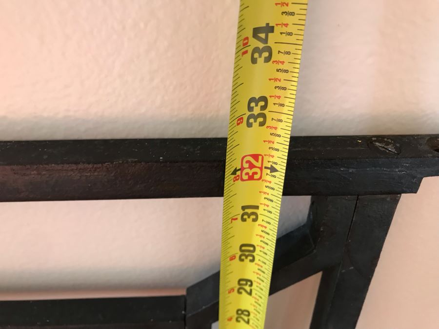 Antique French Solid Heavy Cast Iron Balcony Rail Used By Client As Headboard 88.5W X 32H [Photo 8]