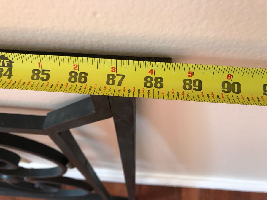 Antique French Solid Heavy Cast Iron Balcony Rail Used By Client As Headboard 88.5W X 32H [Photo 7]