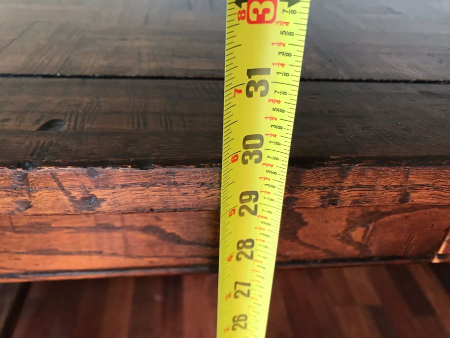 Stunning Antique Parquet Top Desk With Barley Twist Legs And Drawer 72W X 30D X 30H [Photo 17]
