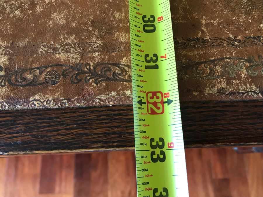 Vintage Leather Top 3-Drawer Desk 60W X 32D X 30.5H [Photo 15]