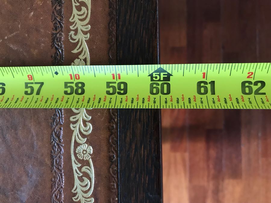 Vintage Leather Top 3-Drawer Desk 60W X 32D X 30.5H [Photo 14]