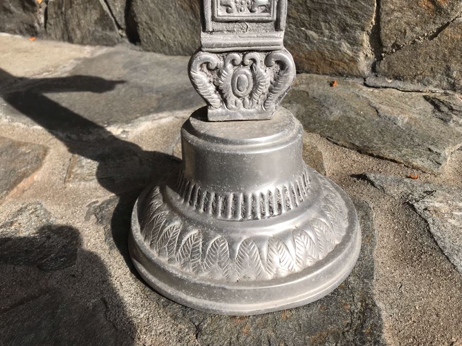 Large Vintage Pewter Metal Cross Sculpture 25H X 20W [Photo 9]