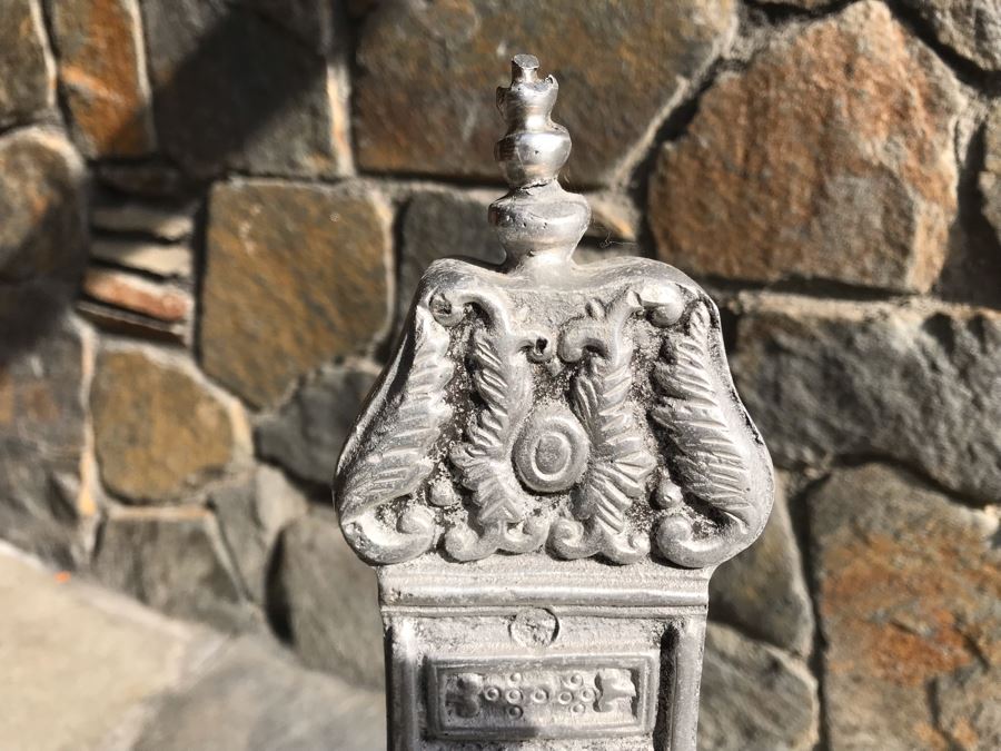 Large Vintage Pewter Metal Cross Sculpture 25H X 20W [Photo 6]