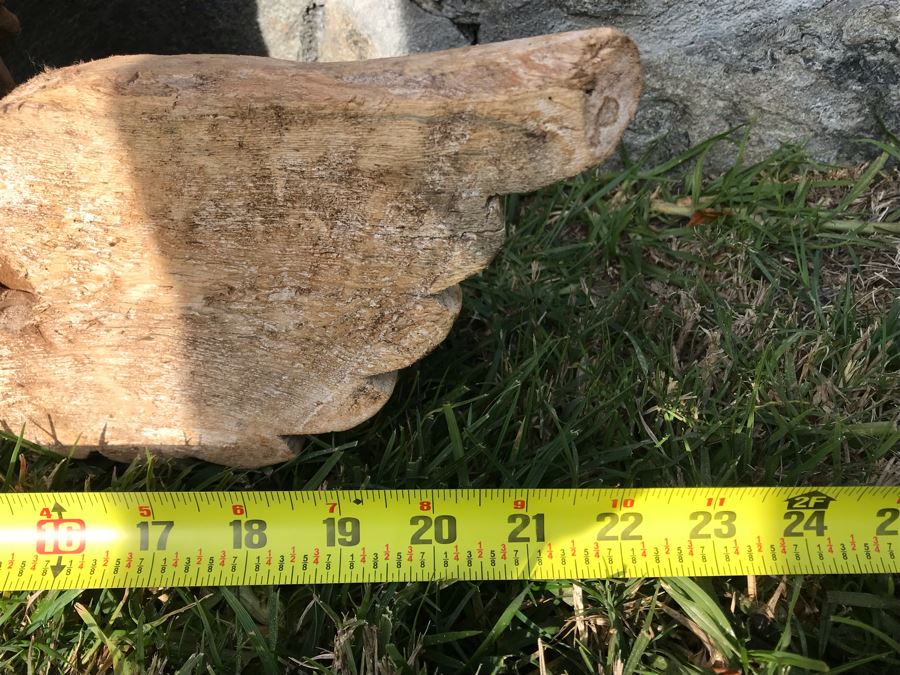 Vintage Hand Carved Dual Face Angelic Sculpture With Wings 23W X 13.5H [Photo 13]