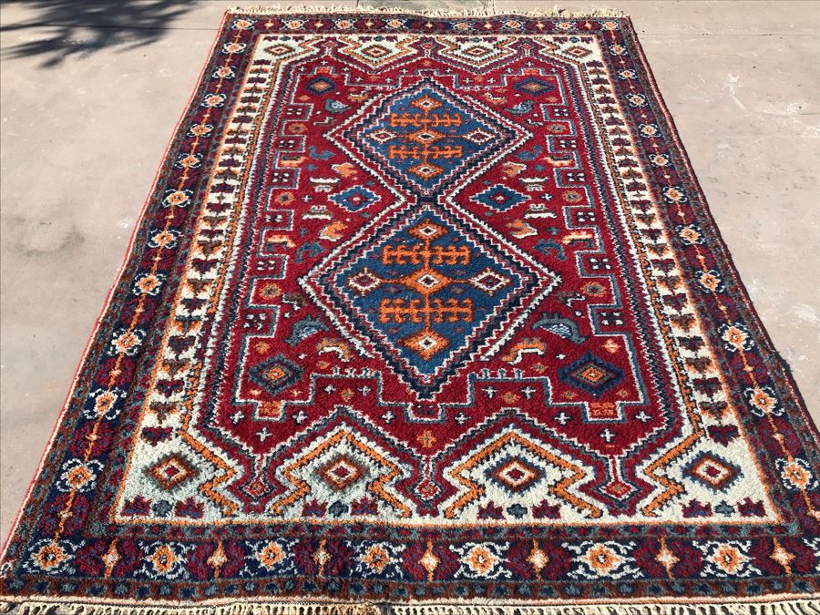 100% Virgin Wool Pile Area Rug Made In India 69 X 105 [Photo 3]