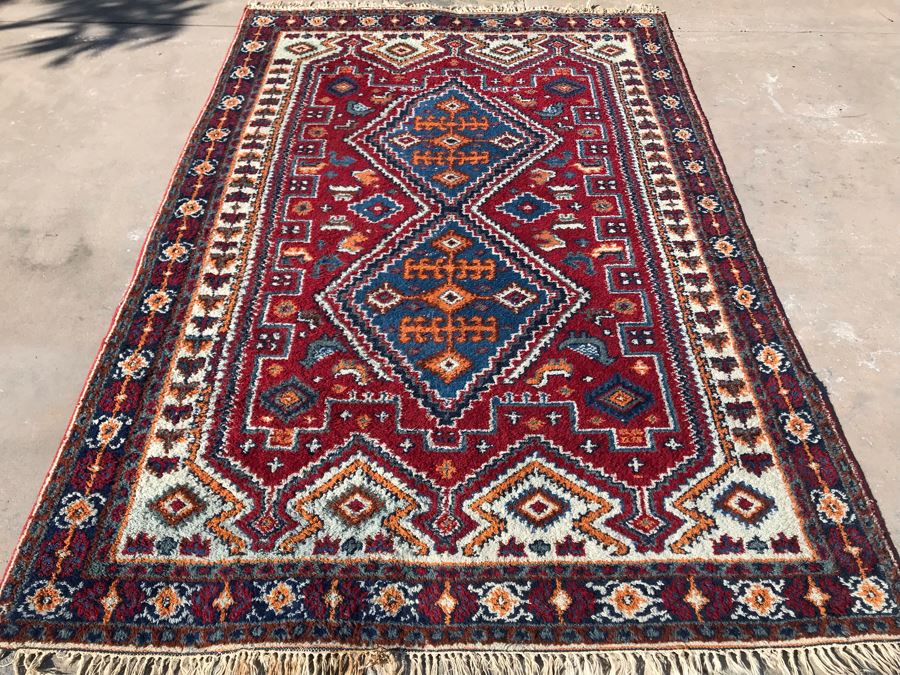 100% Virgin Wool Pile Area Rug Made In India 69 X 105 [Photo 1]