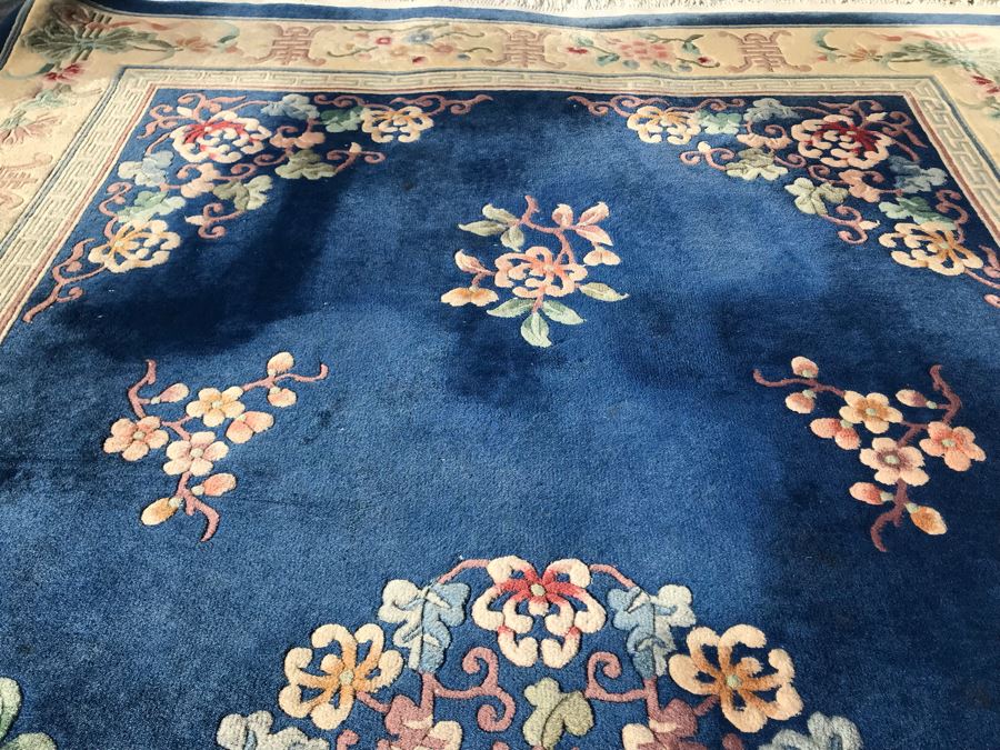 Vintage Chinese Wool Area Rug 72 X 112