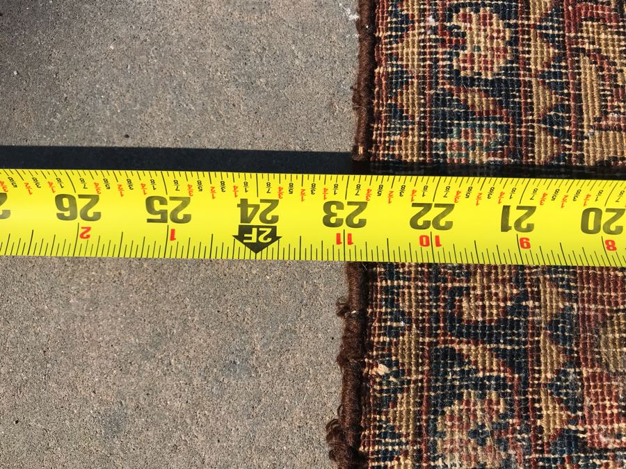 Vintage Hand Knotted Small Persian Area Rug 30 X 23 [Photo 11]