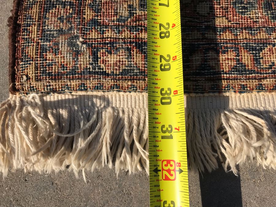 Vintage Hand Knotted Small Persian Area Rug 30 X 23 [Photo 10]