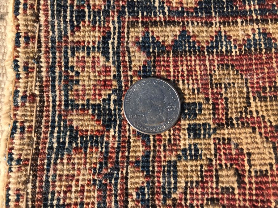 Vintage Hand Knotted Small Persian Area Rug 30 X 23 [Photo 8]