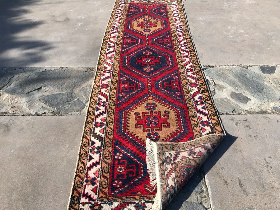 Vintage Wool Runner Rug 37 X 121 [Photo 11]
