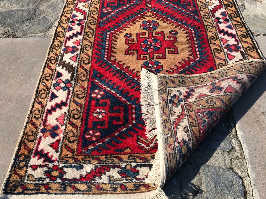 Vintage Wool Runner Rug 37 X 121 [Photo 12]