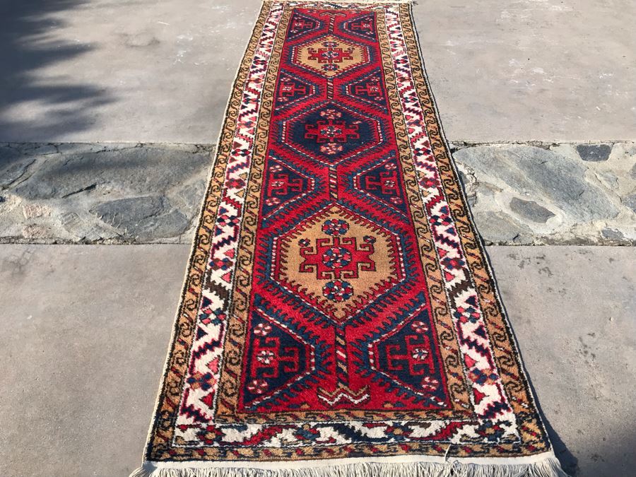 Vintage Wool Runner Rug 37 X 121 [Photo 2]