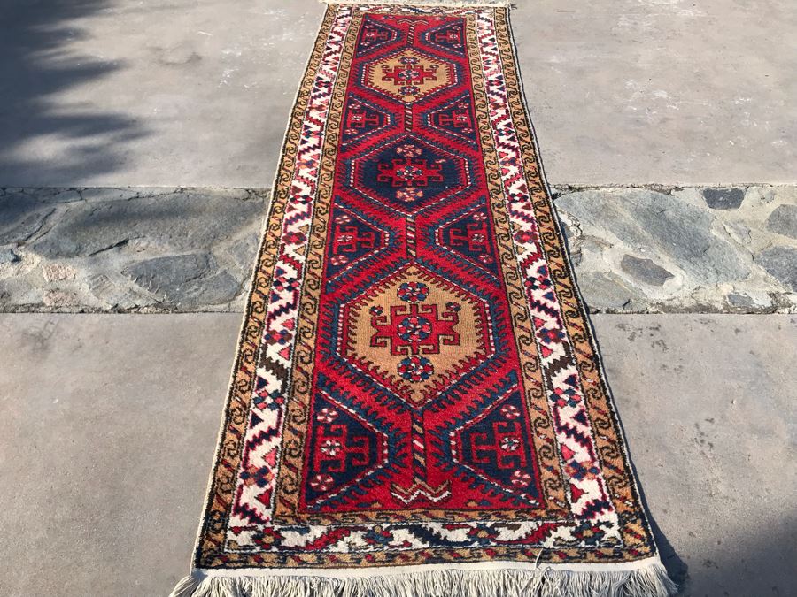 Vintage Wool Runner Rug 37 X 121 [Photo 3]
