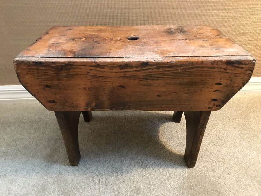 Antique Wooden Footstool 18W X 10D X 12H [Photo 7]