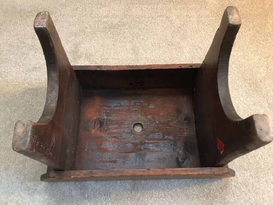 Antique Wooden Footstool 18W X 10D X 12H [Photo 8]