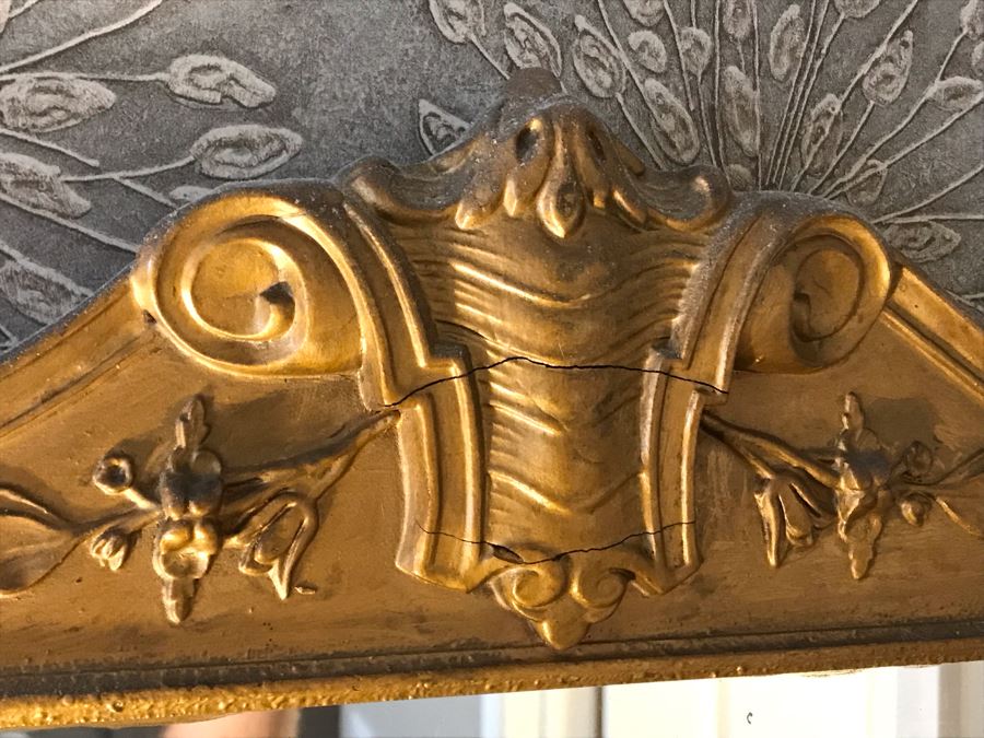 Antique Gilded Full Length Wall Mirror 15W X 54H [Photo 4]