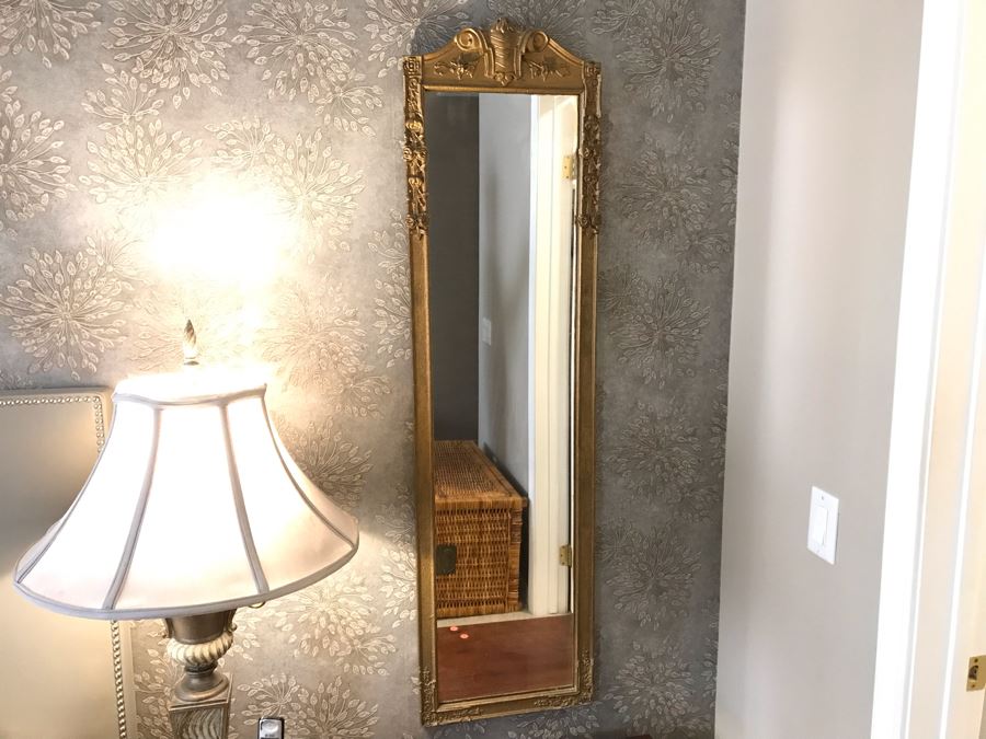 Antique Gilded Full Length Wall Mirror 15W X 54H [Photo 1]