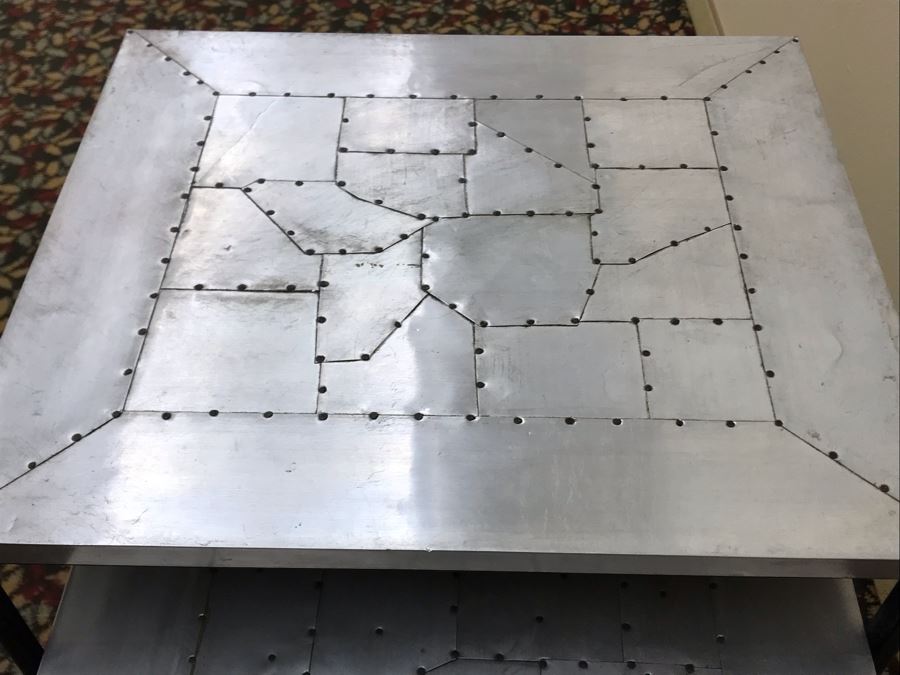 Modern Metal Top And Base Nesting Tables - 3 Tables [Photo 3]