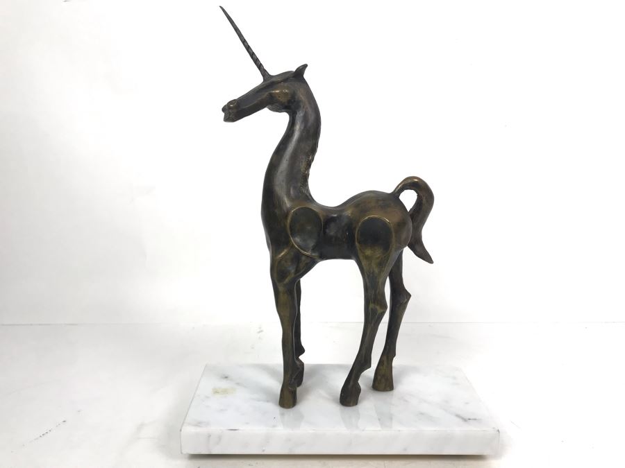 Rare Vintage Mid-Century Modernist John Jagger Signed Bronze Unicorn Horse 13 Of 25 9W X 4D X 12.5H [Photo 1]