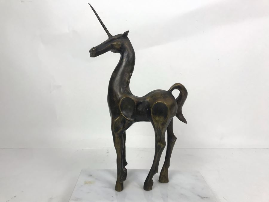 Rare Vintage Mid-Century Modernist John Jagger Signed Bronze Unicorn Horse 13 Of 25 9W X 4D X 12.5H [Photo 3]