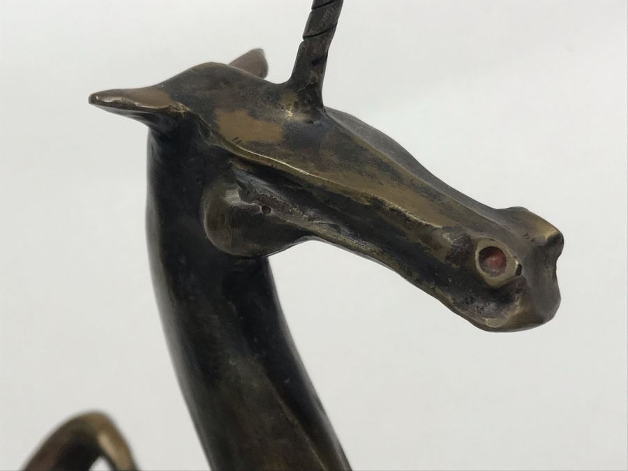 Rare Vintage Mid-Century Modernist John Jagger Signed Bronze Unicorn Horse 13 Of 25 9W X 4D X 12.5H [Photo 12]